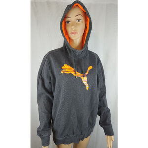 Puma | Hoodie | Gray and Orange | Mens | Size Medium